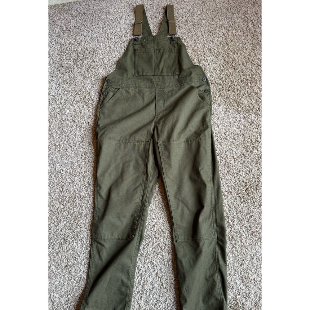 REI Cooperative Olive Cotton Women's Outdoor Overalls Size 14